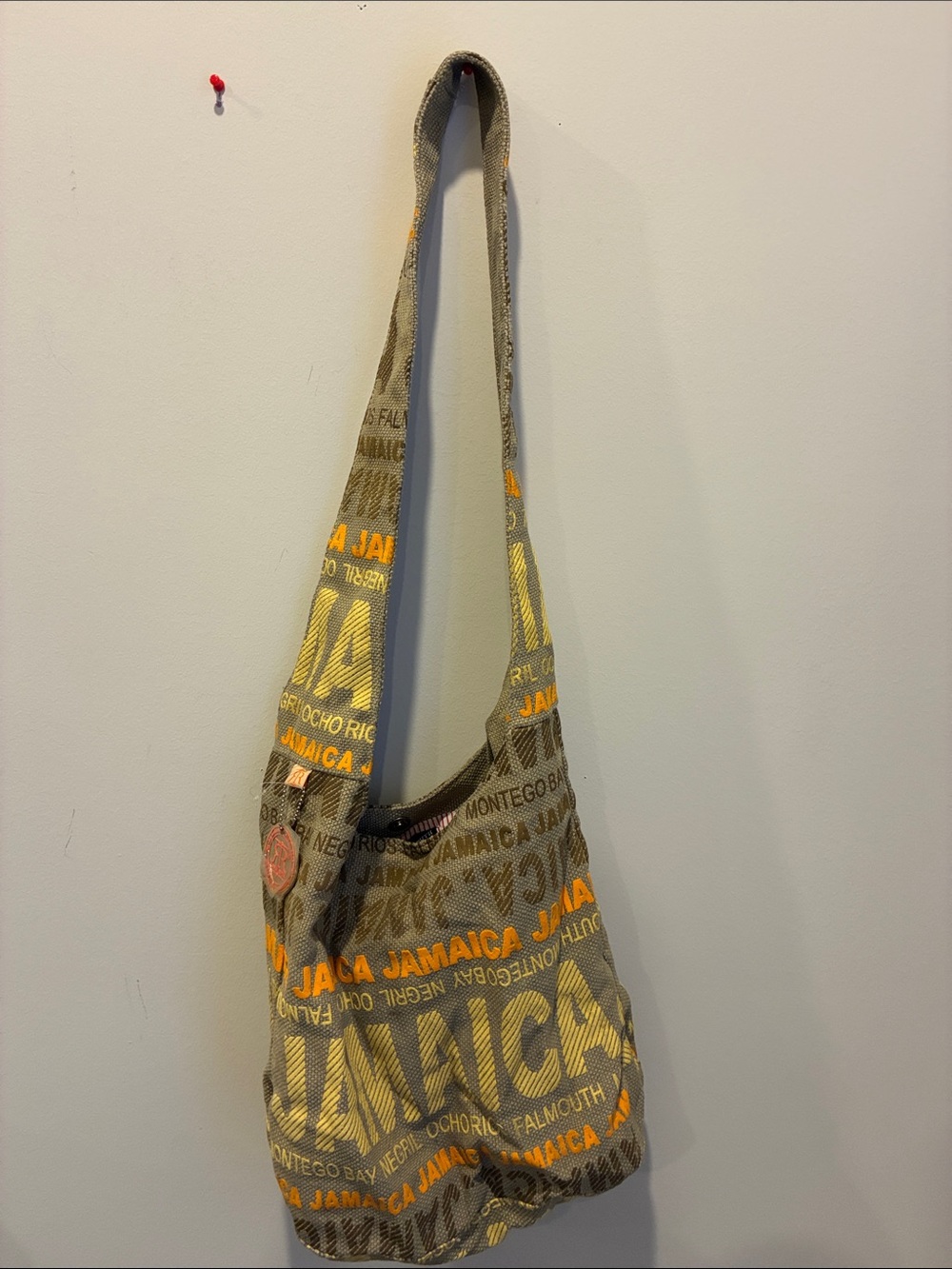 Jamaica Printed Sling Bag - Yellow & Tan
